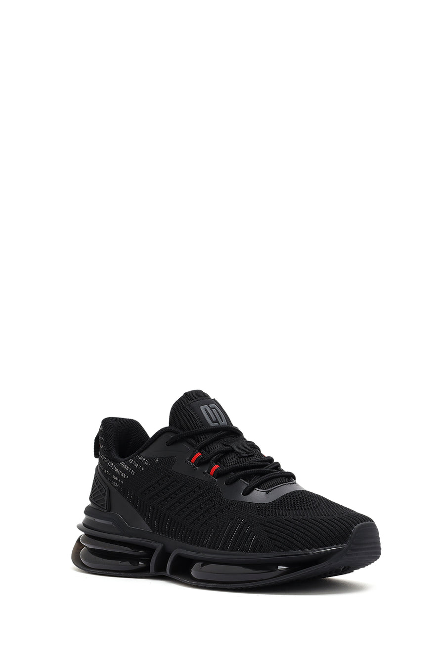 Derimod Zero Erkek Siyah Bağcıklı Kalın Tabanlı Kumaş Sneaker