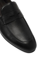 Men's Black Leather Classic Loafer | Derimod