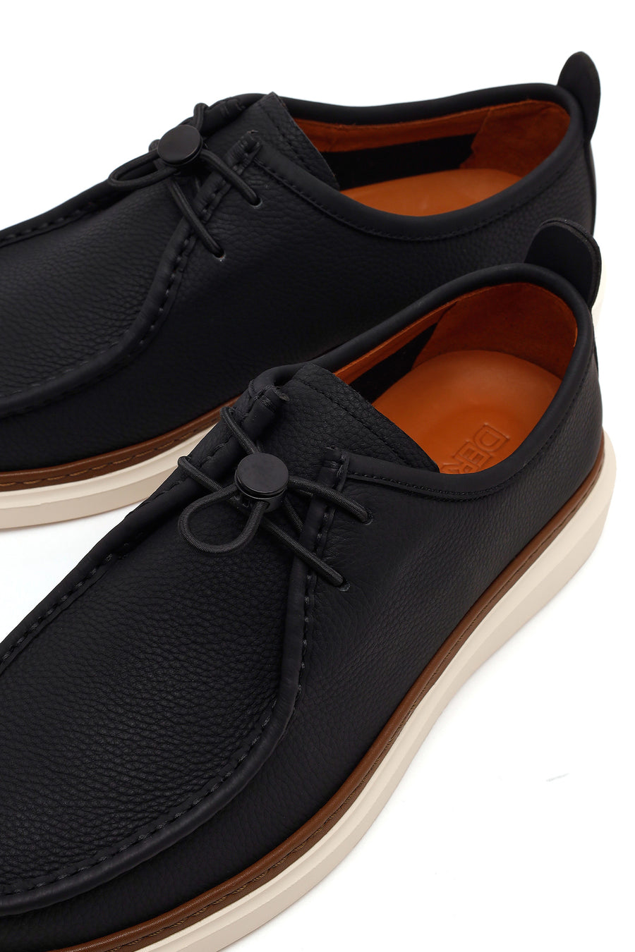 Men's Black Leather Casual Shoes