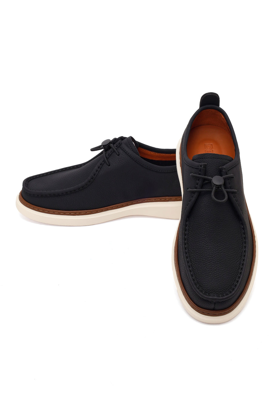 Men's Black Leather Casual Shoes
