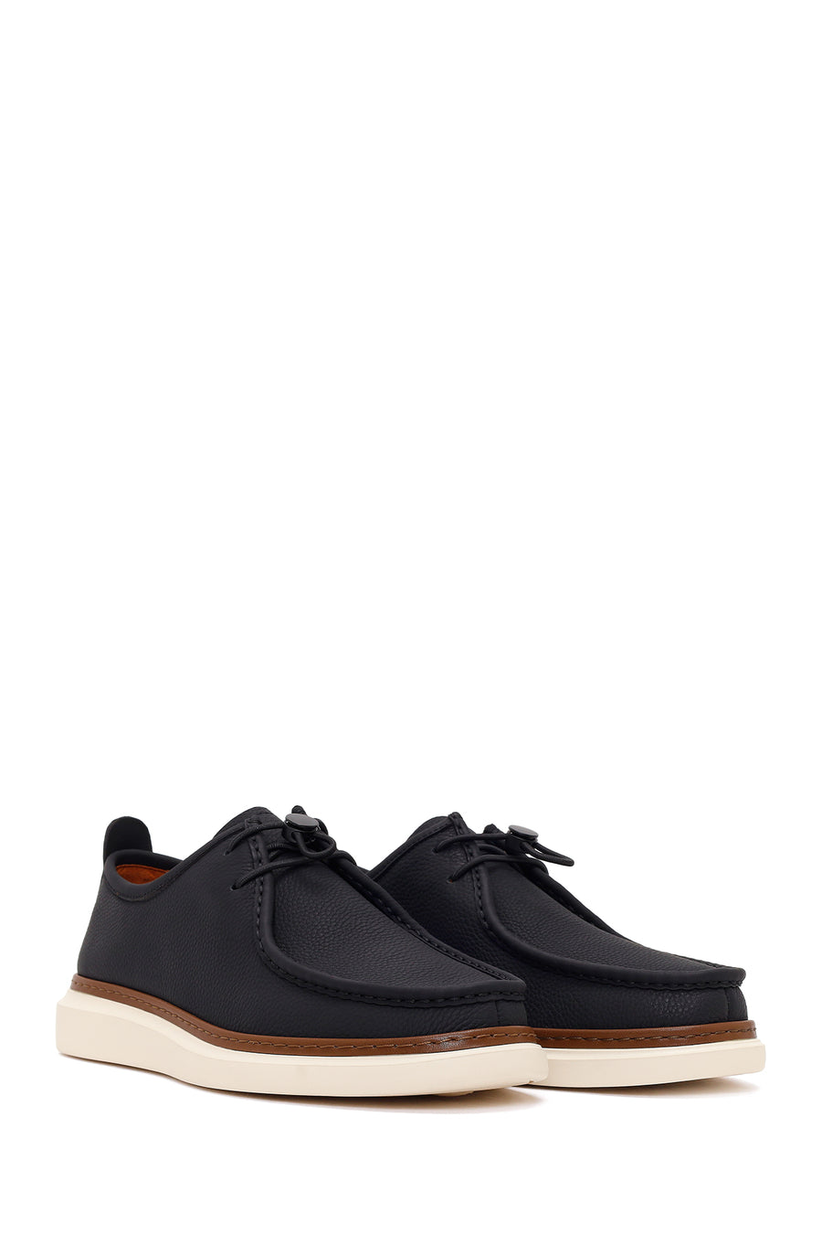 Men's Black Leather Casual Shoes