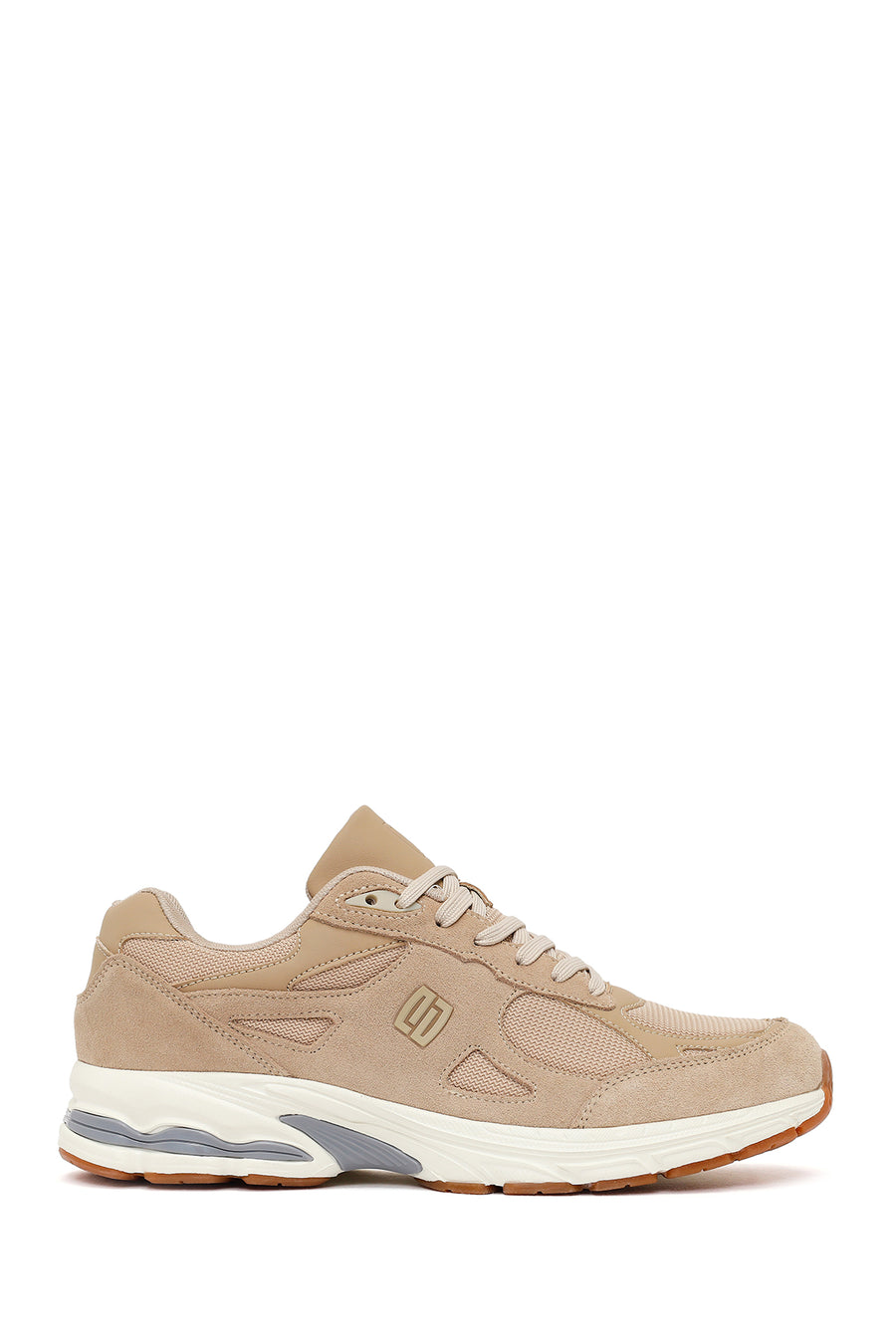 Male Beige Lace-Up Thick-Soled Suede Leather Sneaker 26SFD696414 | Derimod