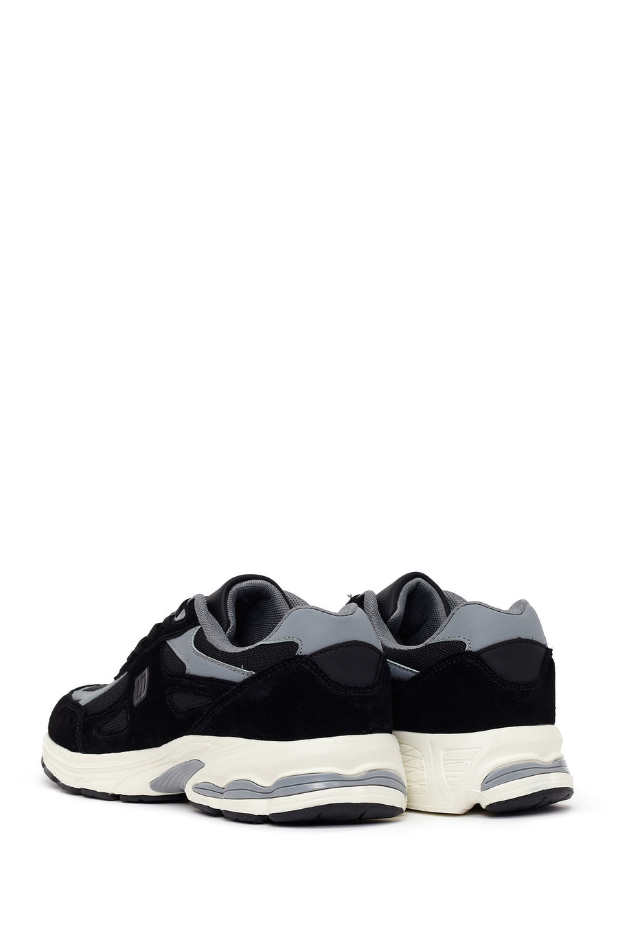 Male Black Lace-Up Thick-Soled Suede Leather Sneaker