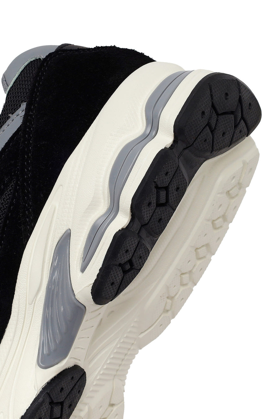 Male Black Lace-Up Thick-Soled Suede Leather Sneaker