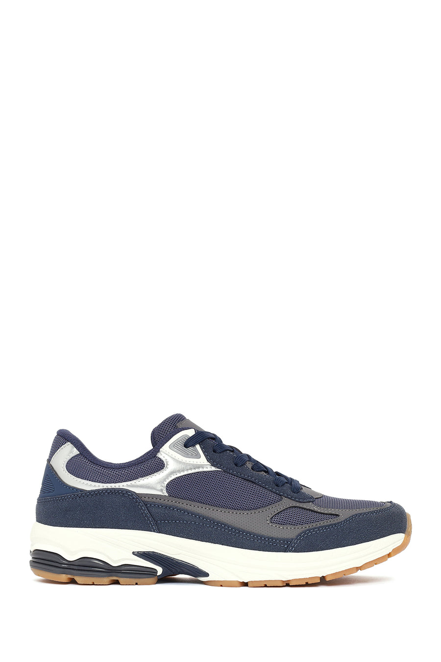Erkek Lacivert Kalın Tabanlı Bağcıklı Sneaker 26SFD696514 | Derimod