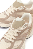 Men's Beige Lace-Up Thick-Sole Leather Sneaker | Derimod