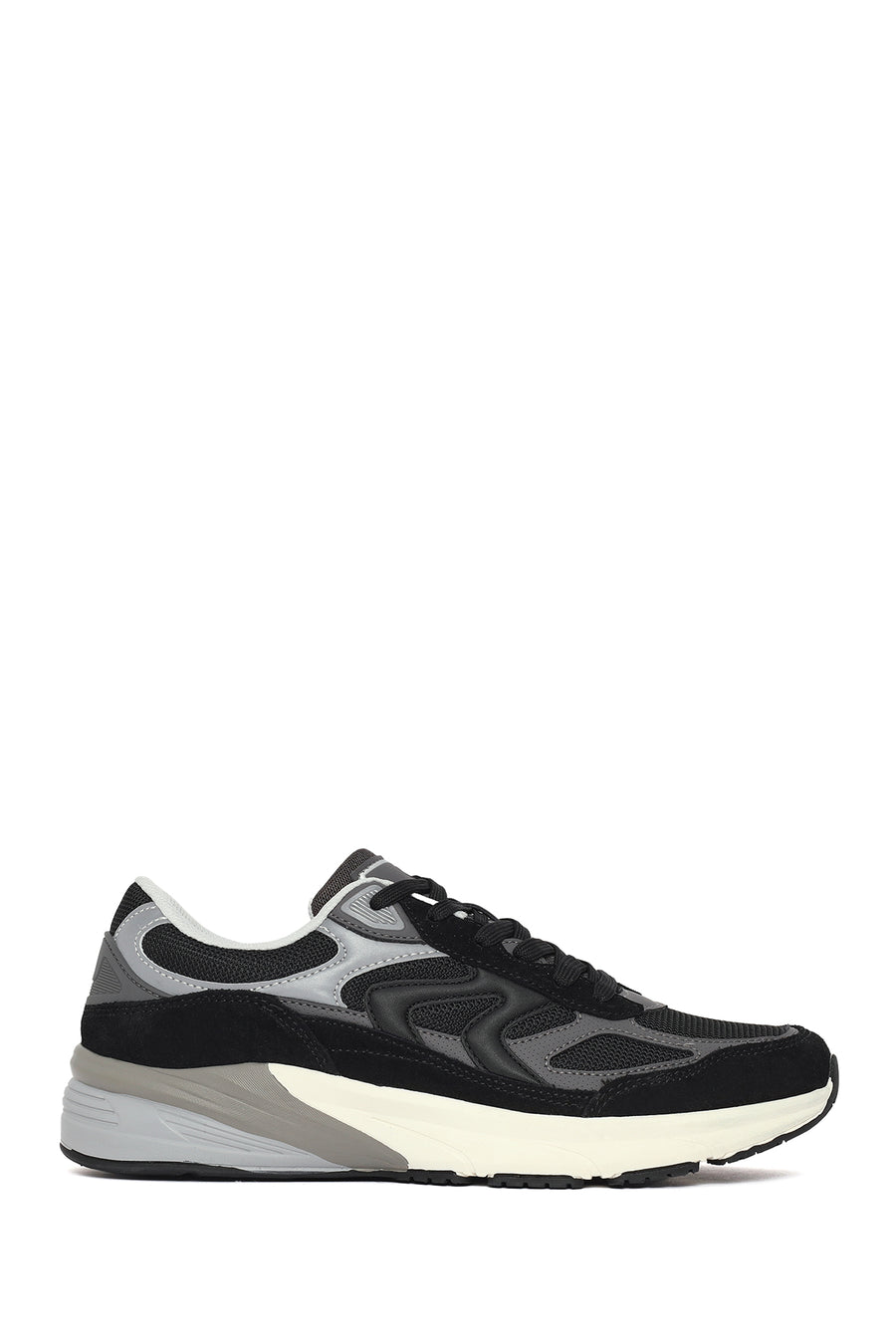 Men's Black Thick Sole Lace Up Leather Sneaker 26SFD696814 | Derimod
