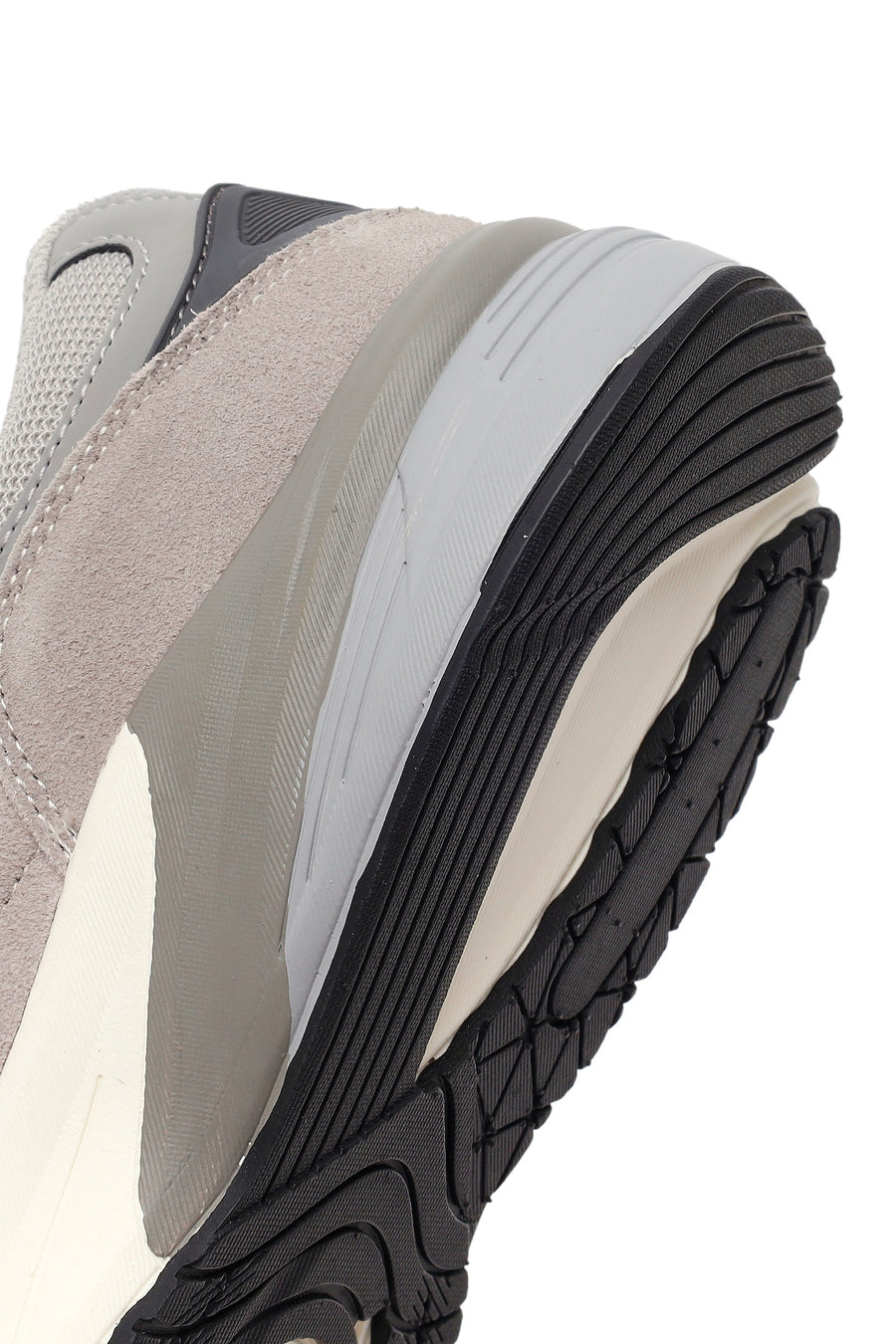 Male Gray Thick-Soled Lace-Up Leather Sneakers