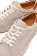 Men's Gray Lace-Up Suede Leather Sneaker | Derimod