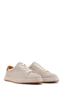 Men's Gray Lace-Up Suede Leather Sneaker | Derimod
