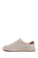 Men's Gray Lace-Up Suede Leather Sneaker | Derimod