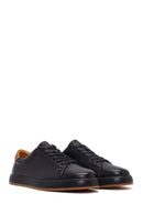 Men's Black Lace-up Leather Sneaker | Derimod