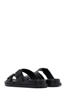 Erkek Siyah Çift Tokalı Terlik | Derimod