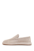 Men's Gray Suede Leather Casual Loafer | Derimod