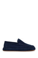 Men's Navy Blue Suede Leather Casual Loafer | Derimod