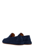 Men's Navy Blue Suede Leather Casual Loafer | Derimod