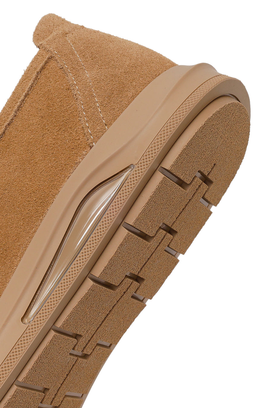 Male Beige Lace-Up Thick-Soled Suede Leather Casual Shoes