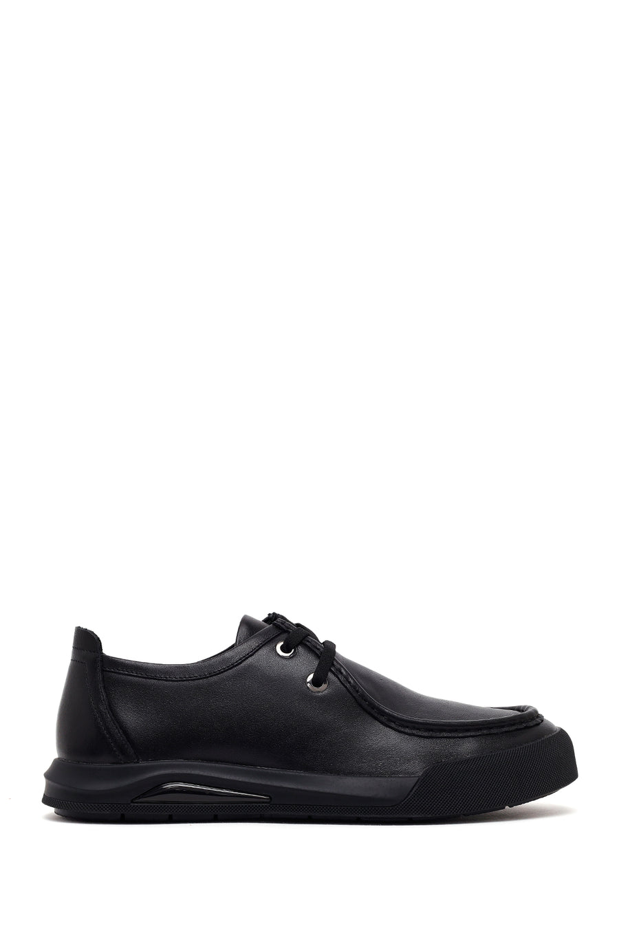 Male Black Lace-Up Leather Casual Shoes 26SFD697718 | Derimod