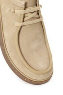 Erkek Bej Bağcıklı Nubuk Deri Casual Ayakkabı | Derimod