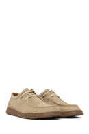 Erkek Bej Bağcıklı Nubuk Deri Casual Ayakkabı | Derimod