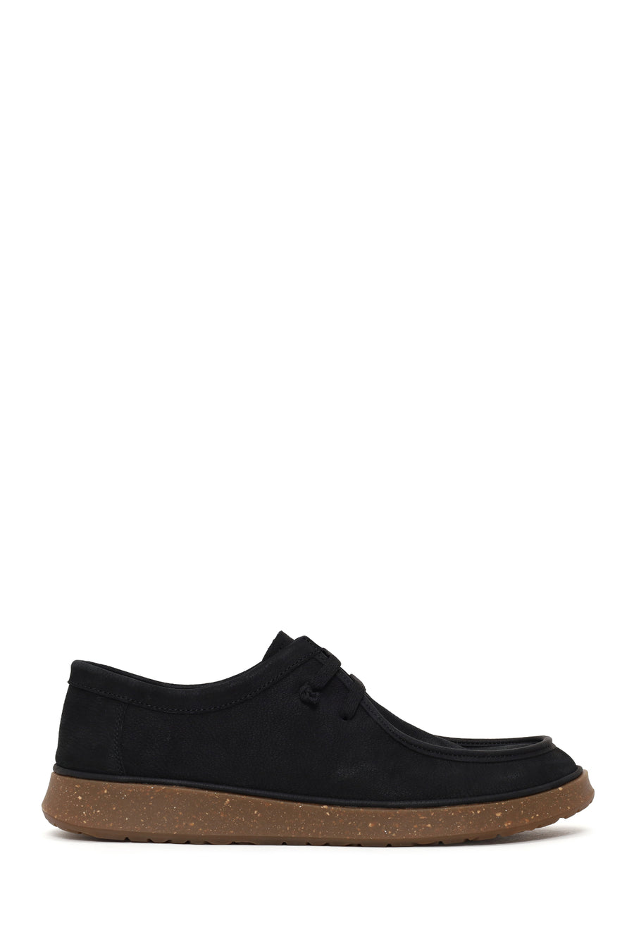 Male Black Lace-up Nubuck Leather Casual Shoes 26SFD6978V3 | Derimod