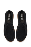 Erkek Siyah Bağcıklı Nubuk Deri Casual Ayakkabı | Derimod