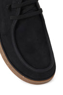 Erkek Siyah Bağcıklı Nubuk Deri Casual Ayakkabı | Derimod