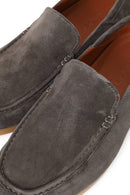 Erkek Antrasit Süet Deri Loafer | Derimod