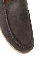 Erkek Antrasit Süet Deri Loafer | Derimod