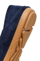 Erkek Lacivert Süet Deri Loafer | Derimod