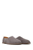 Erkek Gri Süet Deri Loafer | Derimod