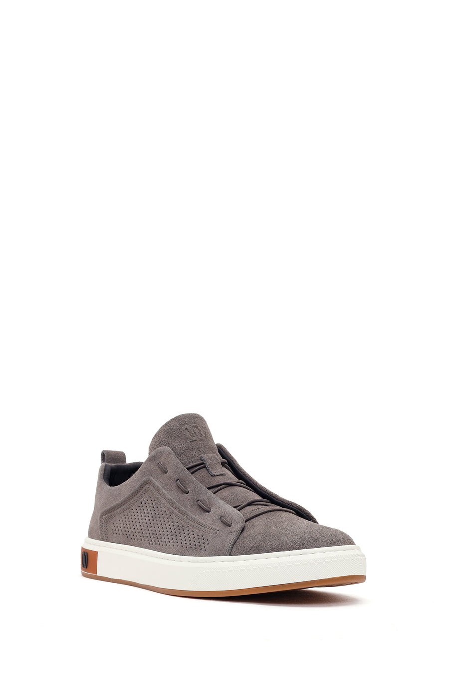 Erkek Gri Bağcıklı Süet Deri Sneaker