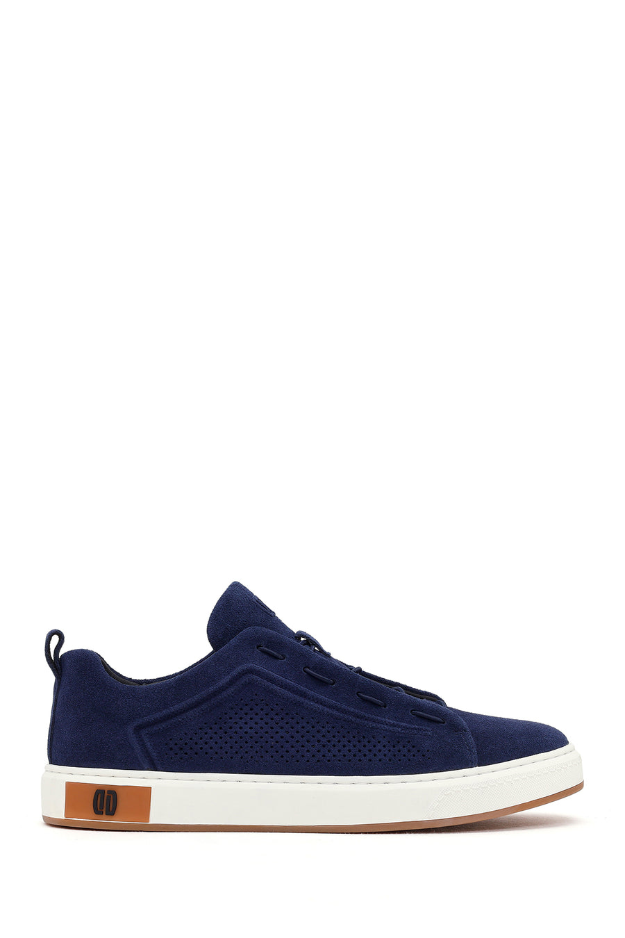 Male Navy Lace-Up Suede Leather Sneaker 26SFD698110 | Derimod