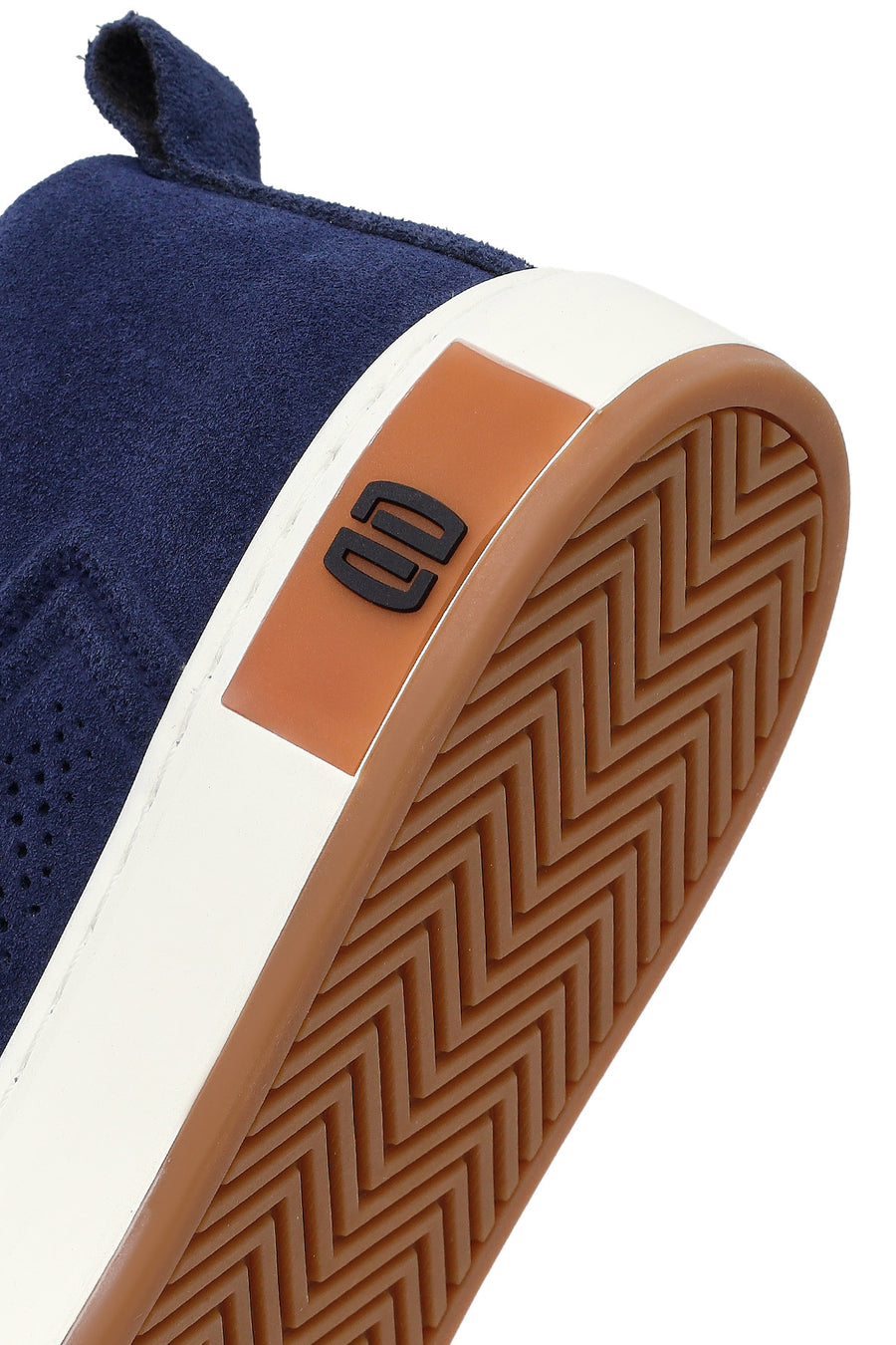 Male Navy Lace-Up Suede Leather Sneaker