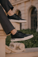 Men's Black Lace-up Leather Sneaker | Derimod