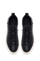 Men's Black Lace-up Leather Sneaker | Derimod