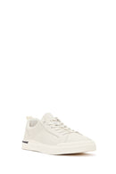 Erkek Beyaz Bağcıklı Deri Sneaker | Derimod