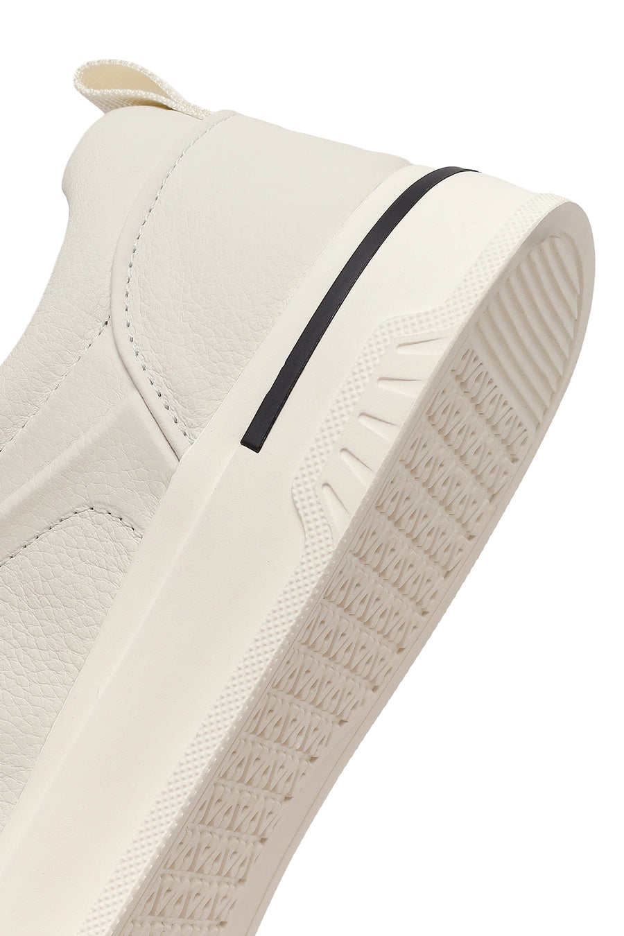 Men's White Lace-up Leather Sneaker