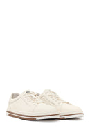 Erkek Beyaz Bağcıklı Deri Sneaker | Derimod