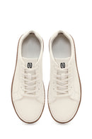 Erkek Beyaz Bağcıklı Deri Sneaker | Derimod