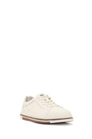 Erkek Beyaz Bağcıklı Deri Sneaker | Derimod