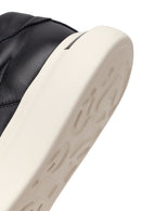 Erkek Siyah Bağcıklı Kalın Tabanlı Deri Sneaker | Derimod