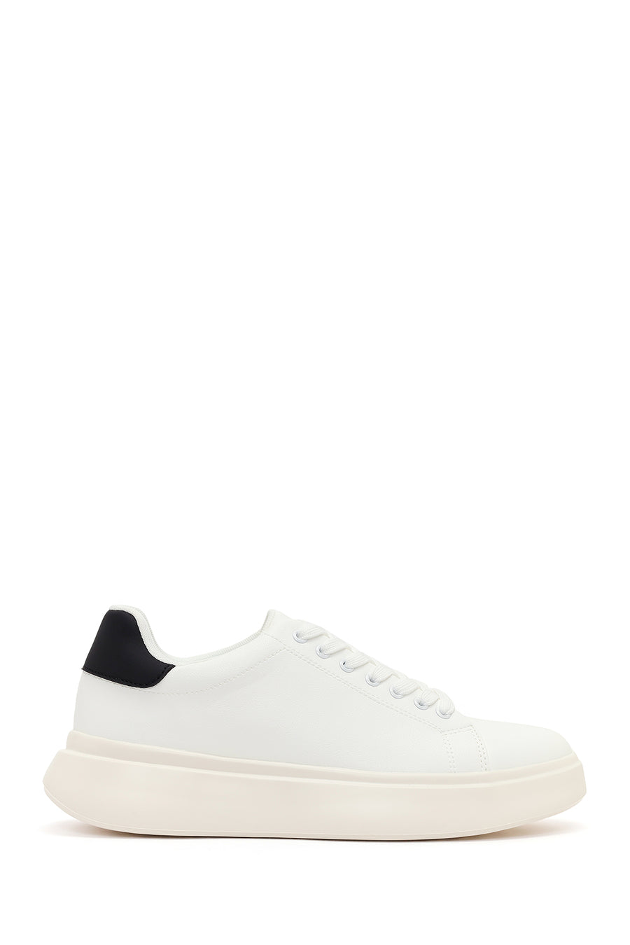 Men's White Lace-Up Thick-Sole Sneakers 26SFD6991PU | Derimod