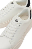 Men's White Lace-Up Thick-Sole Sneakers | Derimod