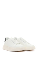 Men's White Lace-Up Thick-Sole Sneakers | Derimod
