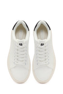 Men's White Lace-Up Thick-Sole Sneakers | Derimod