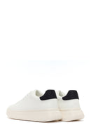 Men's White Lace-Up Thick-Sole Sneakers | Derimod