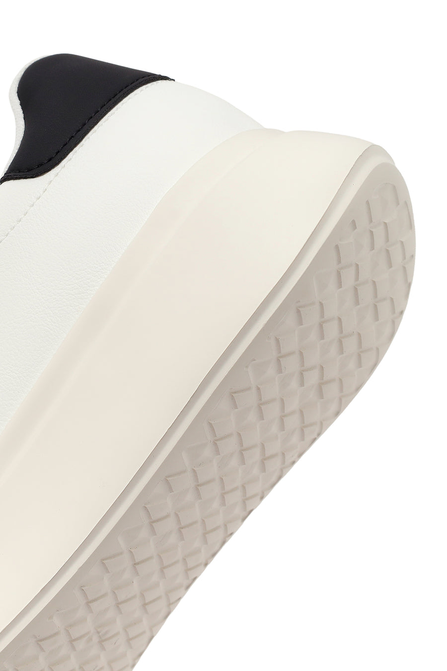 Men's White Lace-Up Thick-Sole Sneakers