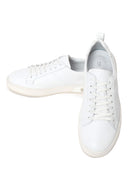 Erkek Beyaz Bağcıklı Kalın Tabanlı Deri Sneaker | Derimod