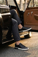 Male Black Lace-Up Thick-Soled Leather Sneaker | Derimod